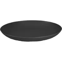 PlasticForte Rond bord/camping bord - D22 cm - zwart - kunststof