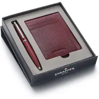 Sheaffer Balpen Giftset - VFM 9403 - Excessive red chrome plated - met creditcardhouder scarlet blaze
