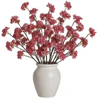 Mica Decorations Kunstbloem Bloesem Floral - 10x - H106 cm - roze - kunststof - stelen kunstbloemen - boeket - bloemetjes