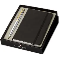 Sheaffer Balpen Giftset VFM G9422 - Polished Chrome Gold Plated met A6 Notebook - SF-G2942251-4