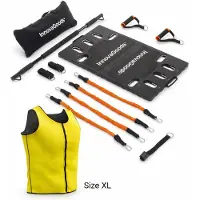 InnovaGoods Set draagbaar trainingssysteem met oefengids en saunavest sport heren XL