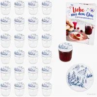 MamboCat Set van 25 stuks sturzglas 230 ml TO 82 Alpen deksel incl. receptenboekje