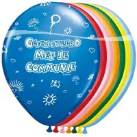 Folat - Ballonnen He 12in/30cm Communie Ass /8 - communie versiering - communie