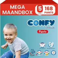 Confy Premium Pants - Luierbroekjes Maat 5 (12-17kg) - 148 Luierbroekjes - Mega Maandbox