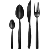 Orion BLACK LUXURY - Bestekset - 6 Personen - 24 Delig - Roestvrij Staal