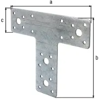 Alberts 866716 verbindingsplaat | T-vorm | sendzimir verzinkt | 160 x 142 x 45 mm | set van 20