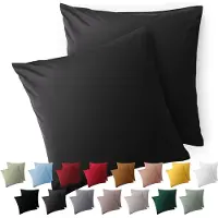 Blumtal Kussensloop Microvezel Kussenhoes 60 x 60 cm - Antraciet - Set van 2