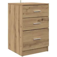 vidaXL Nachtkastje Artisan Eiken 40 x 40 x 63 cm Bewerkt hout