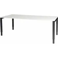 Schaffenburg Verstelbaar Bureau - Domino 200x90 grijs - zwart frame
