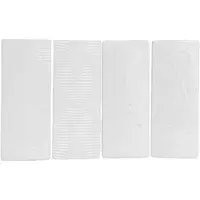 Gerimport Luchtbevochtigers/waterverdampers radiator - 8x stuks - wit - aardewerk - L7,5 x H17,5