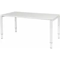 Schaffenburg Verstelbaar Bureau - Domino 160x90 wit - wit frame