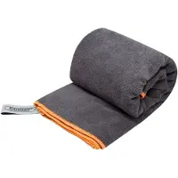 Travelsafe reishanddoek 150 x 85 cm polyester grijs/oranje