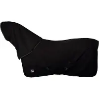 Harry's Horse Fleecedeken met oprolbare nek 175cm Jet-black (zwart)