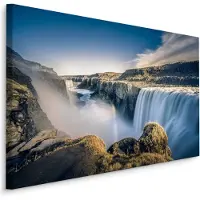 Karo-art Schilderij - Waterval in IJsland, premium print