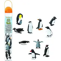 Safari speelset Penguins TOOB junior zwart/wit 10-delig