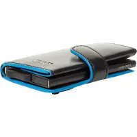 Visconti Leren Pasjeshouder - Kaarthouder voor mannen en vrouwen - Portemonnee RFID - Zwart (ALP97 Blk)