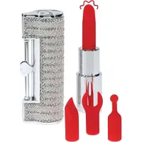 Loveline by Shots Sexy Angel - Lipstick Vibrator with 4 Attachments - Clear