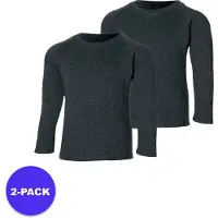 Heatkeeper | Thermoshirt kinderen - Antraciet- 152/164 - 2-stuks - Thermokleding kinderen