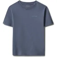 Calvin Klein T-shirt - donkerblauw Jongens/Meisjes Katoen Ronde hals Effen - maat 116