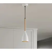 Euluna Plafondlamp Muza hout wit goud