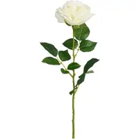 Mica Decorations Kunstbloem Roos Angel - H68 cm - ivoor wit - kunststof - stelen kunstbloemen - boeket - rozen bloemetjes