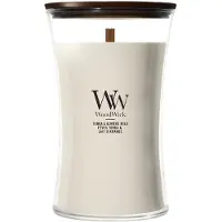 Woodwick tonka & almond milk large candle