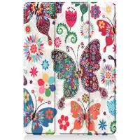 Ntech Hoes geschikt voor Apple iPad 10.2 inch 2019 / 2020 hoes Smart Tri-Fold Hoesje - Vlinder Print