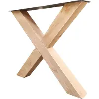 Furniture Legs Europe X-poot massief eiken 82 bij 8 cm en hoogte 73 cm (8 x 8 cm)