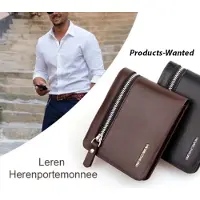 Hengsheng 3 Stuks Multifunctionele Luxe Herenportemonnee in Bruin Kleur
