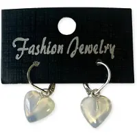 Ruben Robijn Opaliet hartjes oorbellen - fashion jewelry