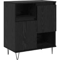 vidaXL Dressoir Zwart Eiken 60 x 35 x 70 cm