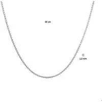 Trendjuwelier huiscollectie 1329035 Zilveren Ketting Venetiaans Bol 1,2 mm 42 cm