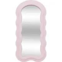 Atmosphera kinder wandspiegel - Princess - 60 x 30 cm - mdf hout/glas - roze - houten rand - kinderkamer