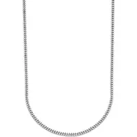 The Jewelry Collection Zilver Gerhodineerde Collier gourmet 2 1333558 50 cm