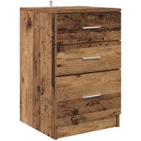 vidaXL Nachtkastje Oudhout 40 x 40 x 63 cm Bewerkt hout