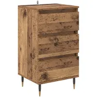 vidaXL Dressoir Oud hout 35 x 40 x 70 cm Bewerkt hout