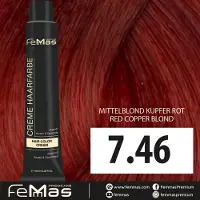 Femmas (7.46) -Haarverf - Middenblond Koperrood - 100ml