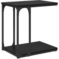 vidaXL Bijzettafel Zwart Eiken 50 x 35 x 52 cm Bewerkt hout