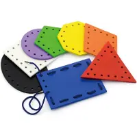Vigatoys Viga houten vormen voor Montessori-rijgen en rijgen - UNI