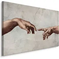 Karo-art Schilderij - Schepping van Adam, naar Michelangelo, Premium Print