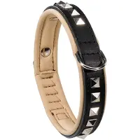 Ferplast halsband Giotto 40 / 44 cm leer zwart