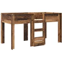 vidaXL Stapeld bed voor kids Oudhout 90 x 190 cm Bewerkt hout