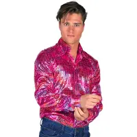 Coppens Heren disco blouse pink | Maat Xxl |