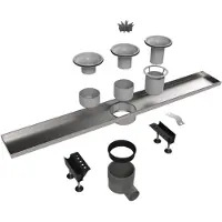 Easy drain Easydrain Multi inbouwdeel drain 100 cm zonder rooster RVS