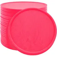 Combicraft Blanco Plastic munten Ø35mm - fluor rood - 100 stuks