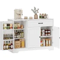 HOMCOM dressoir met lades en verstelbare planken, geschikt voor de woonkamer