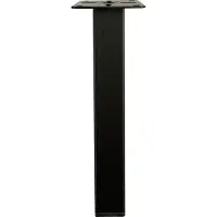 Furniture Legs Europe Stalen meubelpoot zwart vierkant 2,5 bij 2,5 cm en hoogte 20 cm (2,5 x 2,5 cm)