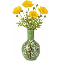 Mica Decorations Kunstbloem Klaproos Poppy - 4x - H62 cm - geel - kunststof - stelen kunstbloemen - boeket - geeln bloemetjes