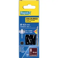 Rapid Blindklinknagels Donker Grijs | Ø4 x 10 mm | Incl. Boor | 50 Stuks - 5001465