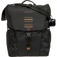 New Looxs Vigo Single - Enkele Fietstas – Gerecycled Materiaal - Afneembare Fietstas - Met Regenhoes en Schouderband – 20 Liter – Zwart - Oranje